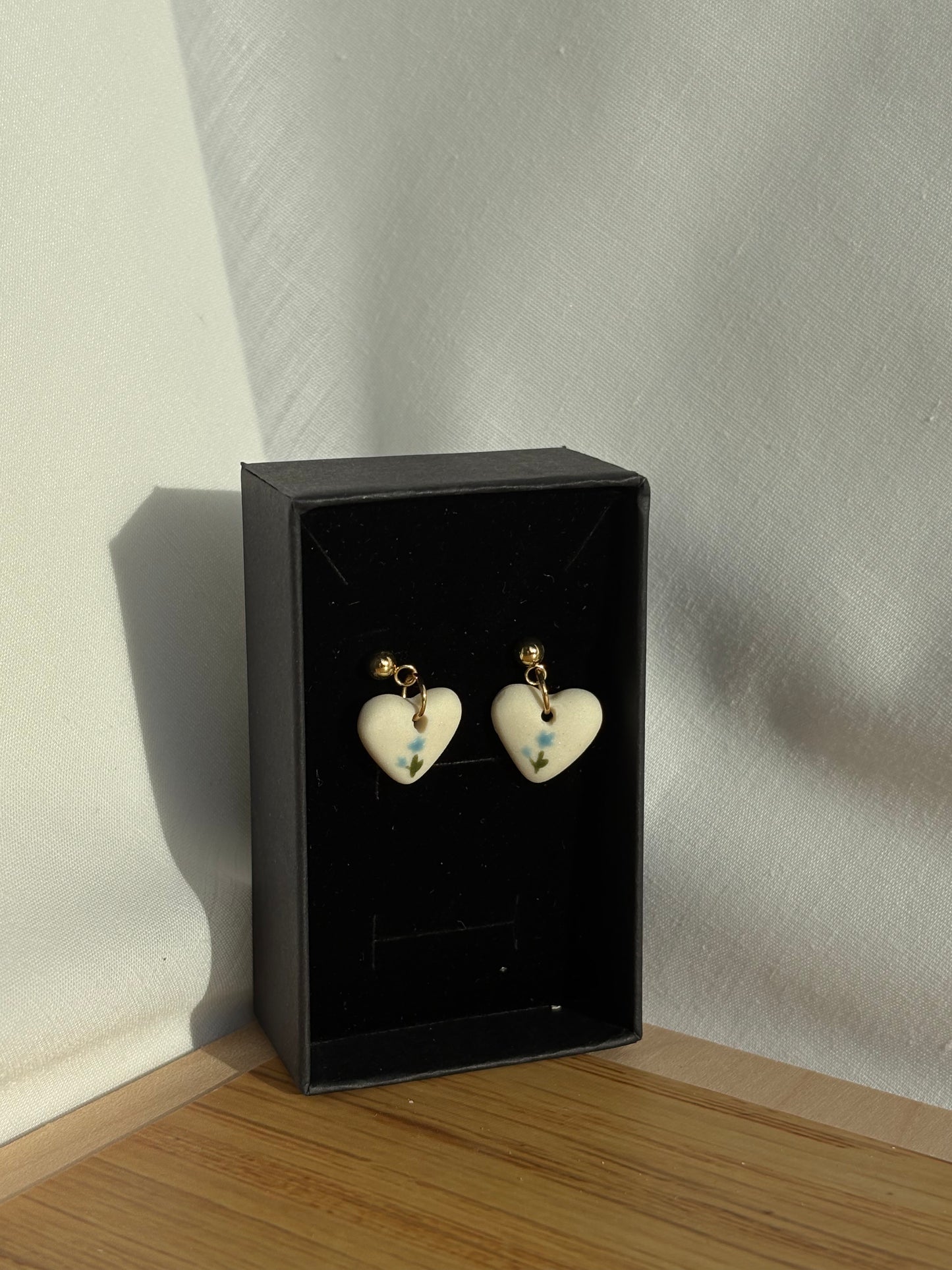 Floral Porcelain and Gold Earrings | Multiple Styles