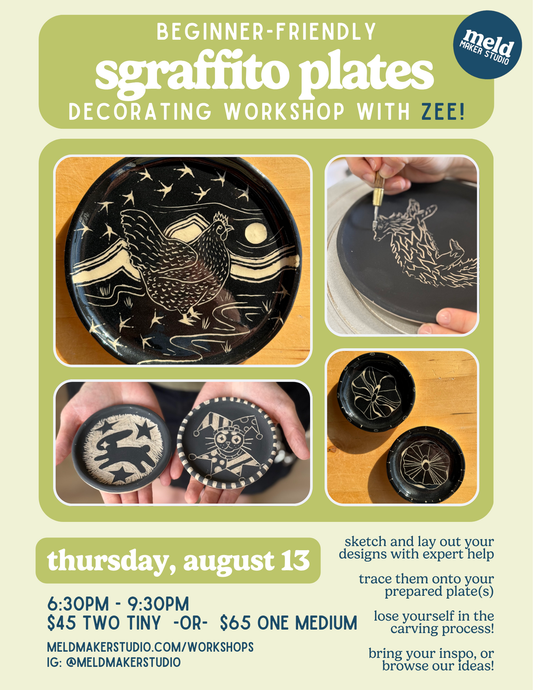Sgraffito Workshop | Small Plates | Thursday, August 13, 2026